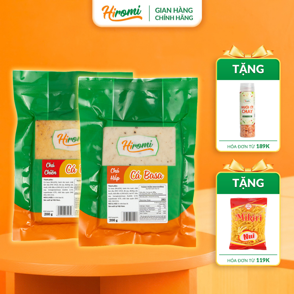 Combo 2 Chả Cá Basa Dạng Chiên và Hấp Hiromi 200g - Đa Dạng Kiểu Chế Biến, Giá Hời