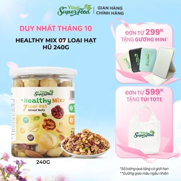 Hạt Dinh Dưỡng Healthy Mix 07 Loại Hạt, Macca, Hạnh Nhân, Óc Chó Vàng & Đỏ, Điều, Bí Xanh, Dẻ Cười Your Superfood