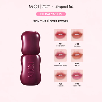 [MUA 2 TẶNG QUÀ] Son Tint Lì M.O.I Soft Power Matte Lip Tint 4ML - Chất Son Mịn Lì, Mỏng Nhẹ, Lên Màu Chuẩn