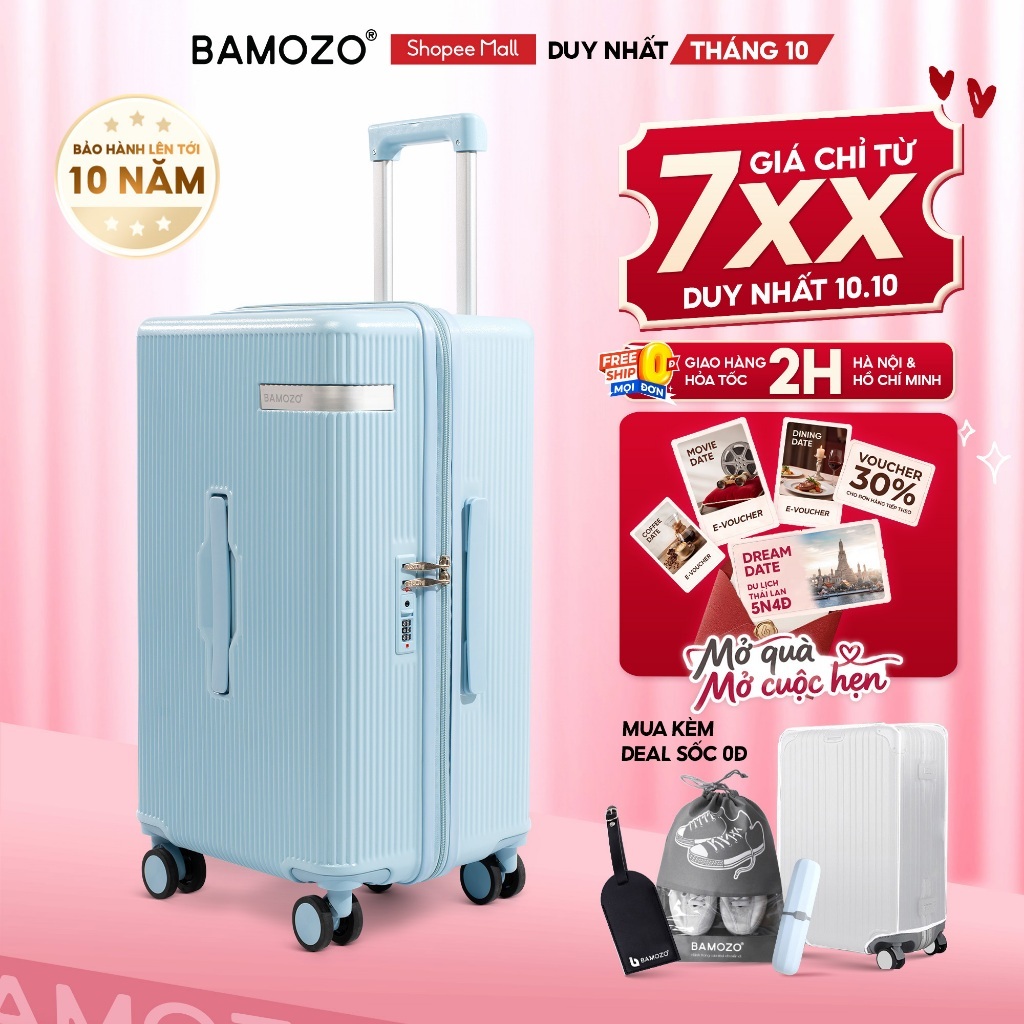 [MẪU MỚI 2026] Vali Xách Tay B Bamozo Lumispace Kiểu Dáng Gọn Nhẹ Thanh Lịch Dễ Di Chuyển Bảo Hành 10 Năm_LUMI