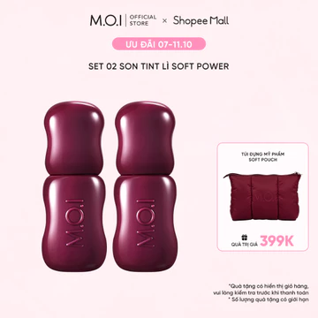 [MUA 2 TẶNG QUÀ] Bộ Đôi Son Tint Lì M.O.I Soft Power Matte Lip Tint 4ML - Chất Son Mịn Lì, Mỏng Nhẹ, Lên Màu Chuẩn