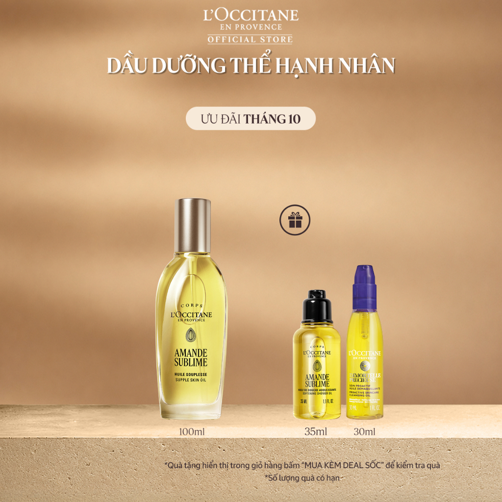 Dầu Dưỡng Thể Hạnh Nhân L'Occitane Almond Supple Skin Oil 100ml