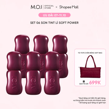 [NEW LAUNCH] Bộ 6 Son Tint Lì M.O.I Soft Power Matte Lip Tint 4ML - Chất Son Mịn Lì, Mỏng Nhẹ, Lên Màu Chuẩn