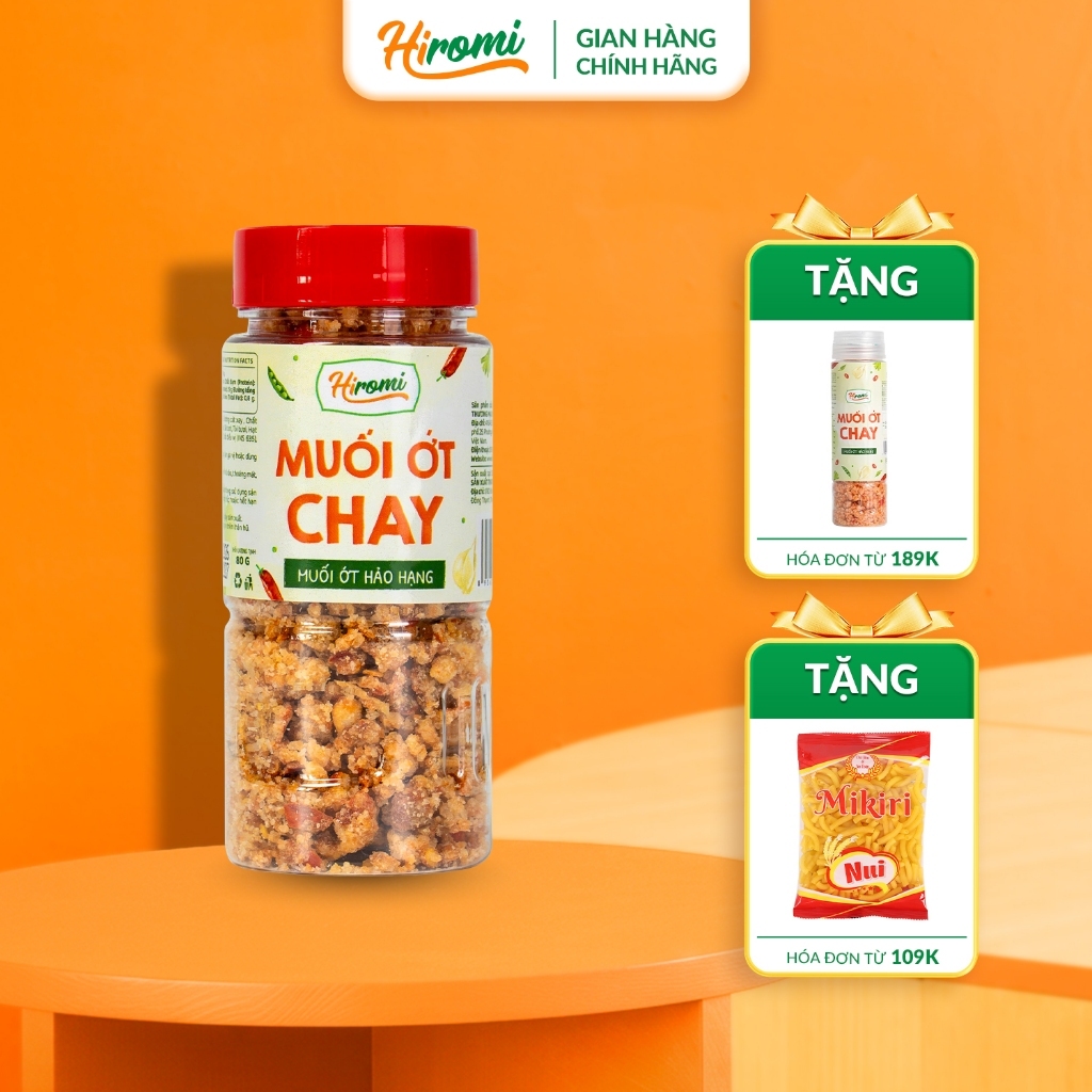 Muối Chấm Hoa Quả Hiromi 80g - Ăn Chay Được, Vị Cay Nồng Đậm Đà, Có Thể Ướp Gia Vị