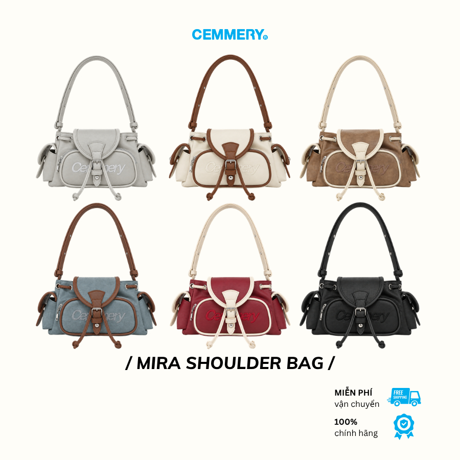 Túi Đeo Vai Cemmery Local Brand Chính Hãng Mira Shoulder Bag Da PVC Cao Cấp 6 Màu | BigBuy360 - bigbuy360.vn
