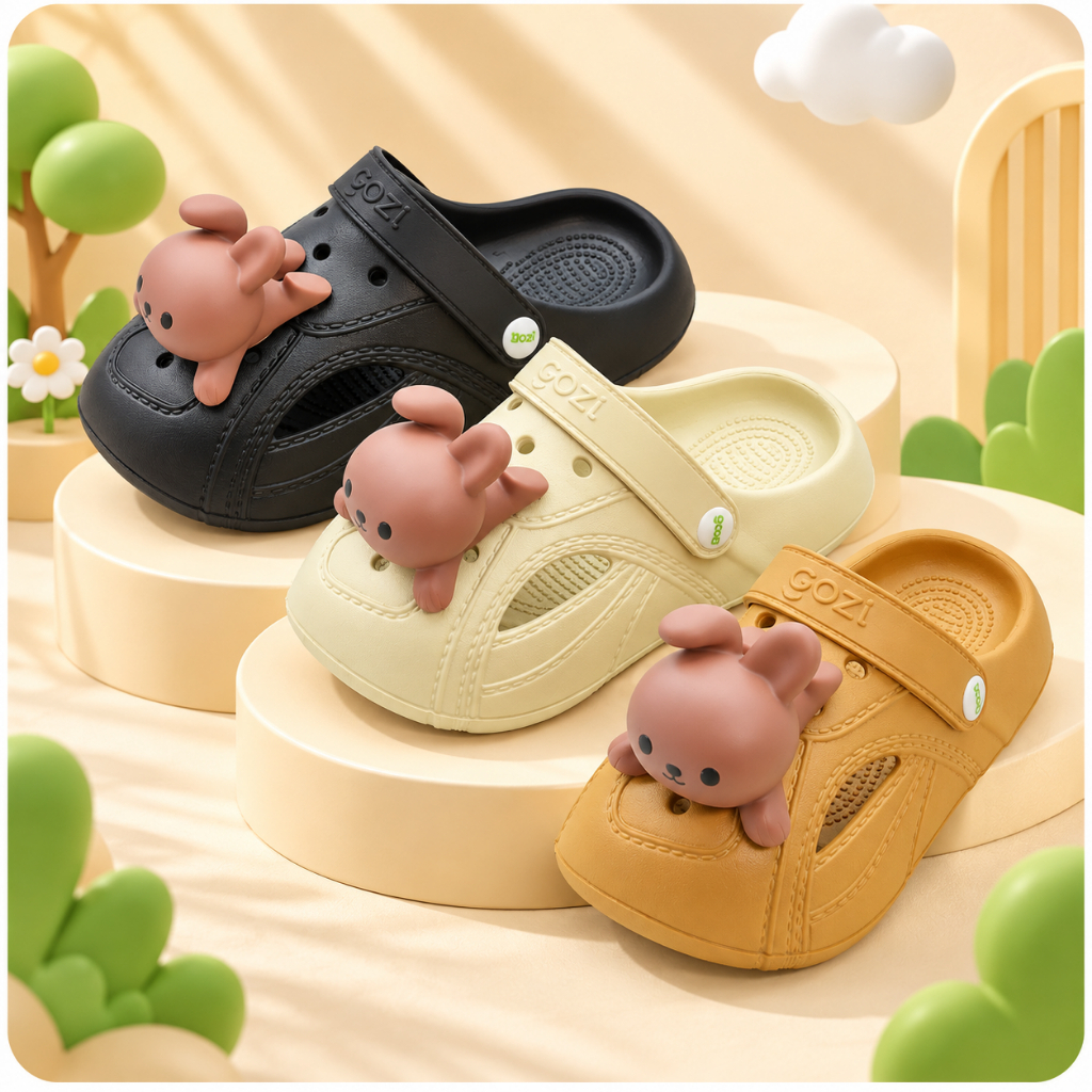 Dép Sục Cho Bé Trai , Bé Gái GZ6014 – Nhẹ Chân, Dễ Xỏ, Thoáng Khí, Đế Bám Tốt, Tiện Mang Hằng Ngày