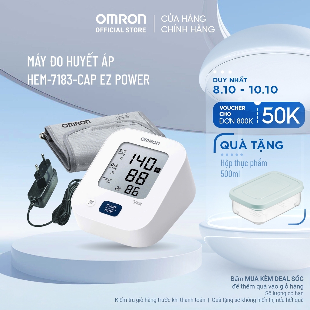 Omron Blood Pressure Monitor EZ Power HEM-7183-CAP