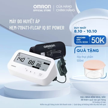 Máy Đo Huyết Áp Bluetooth Phát Hiện Rung Nhĩ OMRON IQ BT HEM-7194T1