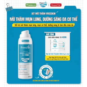 [LIVE] Xịt mờ thâm Freeskin - Novocare Mờ thâm mụn lưng, mụn cơ thể, viêm nang lông, giảm thâm sạm, dưỡng sáng 80ml