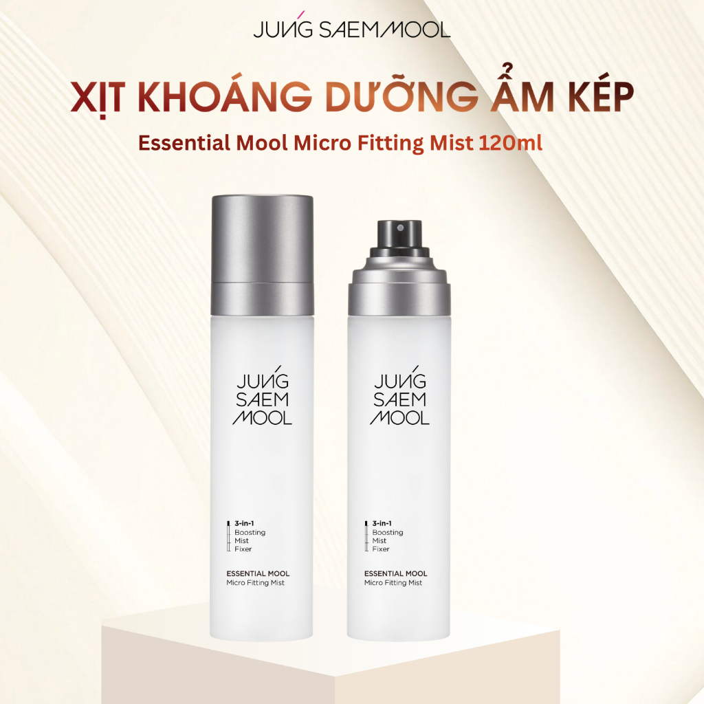 Xịt Khóa Nền JUNG SAEM MOOL 3-in-1 Essential Mool Micro Fitting Mist 120ml/55ml