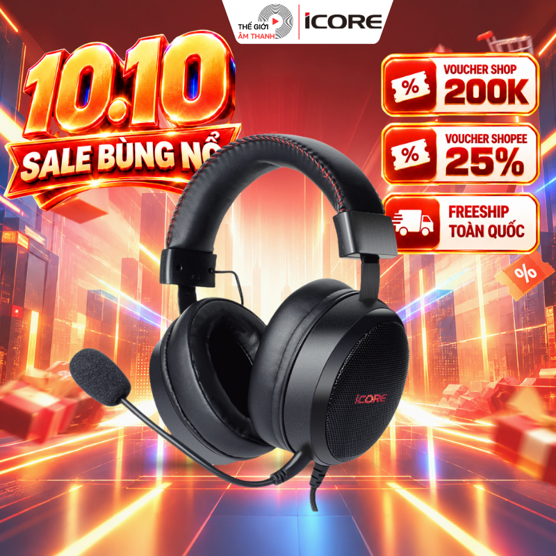 Tai Nghe Chụp Tai Gaming Có Dây iCore G11 - THẾ GIỚI ÂM THANH