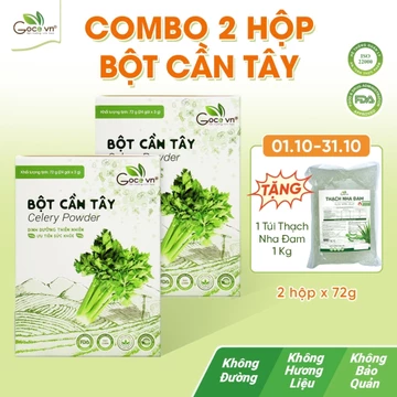 Combo 2 hộp Bột cần tây nguyên chất Goce - 2x72g