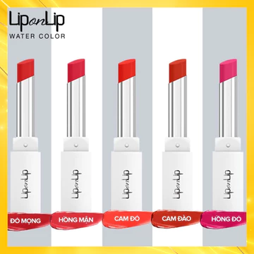 Son trang điểm Đỏ mọng Lip On Lip Water Color Đỏ mọng/Cam đỏ /Hồng đỏ/Cam đào/Hồng mận 2,2g