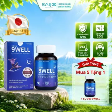 [VENETRON NHẬT BẢN] Viên Uống Ngủ Ngon KEIKO 9WELL Hỗ Trợ Dễ Ngủ, Ngủ Ngon, Ngủ Sâu Giấc, Giảm Căng Thẳng - 30 Viên