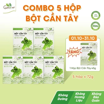 Combo 5 hộp Bột cần tây nguyên chất Goce - 5x72g