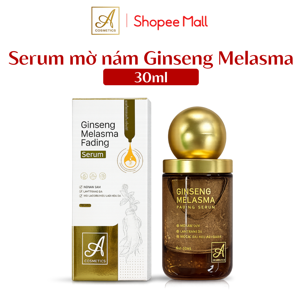 Serum mờ nám tàn nhang ginseng melasma A Cosmetics, dưỡng trắng da mặt, ẩm mượt, giảm nếp nhăn 30ml | BigBuy360 - bigbuy360.vn