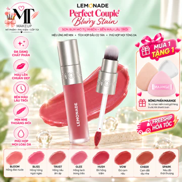 Son Bùn Lì Dạng Kem Lemonade Perfect Couple Màu Mịn Bám Lâu 3.5g