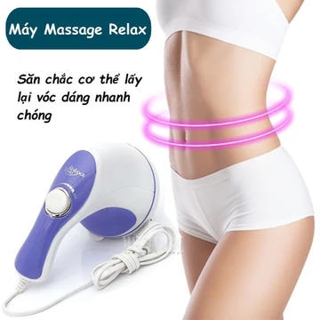 Máy massage cầm tay mini - Súng massage đấm lưng mát xa cổ vai gáy 4 đầu 6 chế độ, Máy massage cầm tay KM- 720