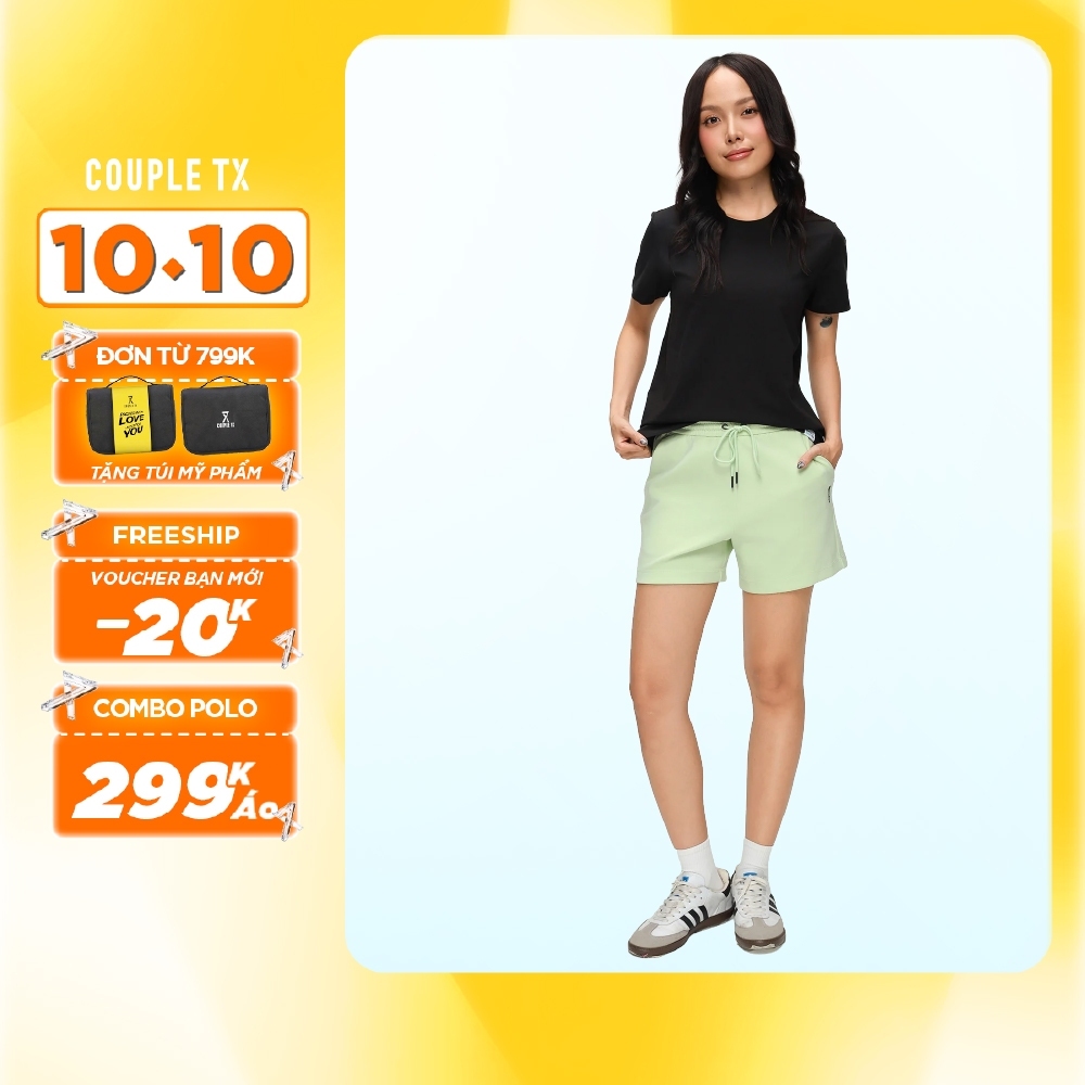 Quần Short Nữ Couple TX "CHẠM" Thun 2 Da Form A-Line WSR 2053