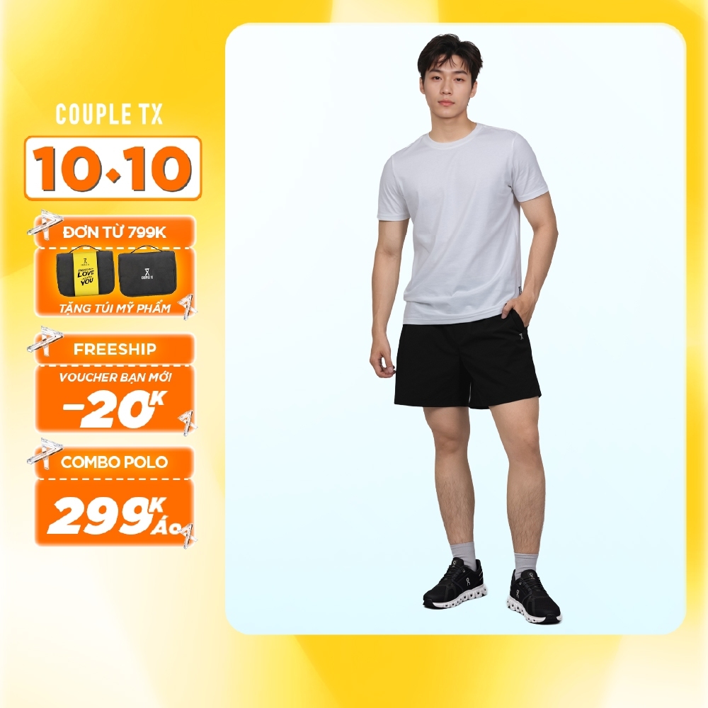 Quần Short Nam Couple TX Vải Dù Basic Thể Thao Vận Động Thoải Mái Cạp Chun Form Rộng MSR 1049