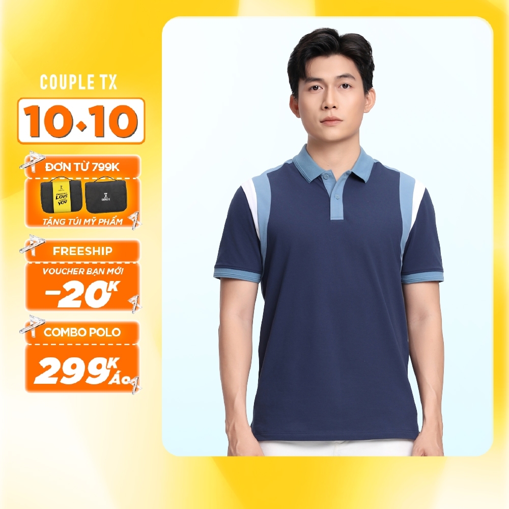 Áo Polo Nam Couple TX Phối Màu Modern Block Form Regular MPO 1086