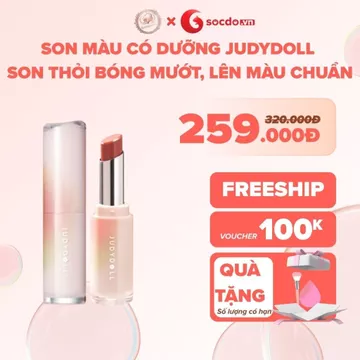 Son Màu Có Dưỡng Judydoll Watery Glow Lipstick - Son Thỏi Bóng Mướt, Lên Màu Chuẩn, Dưỡng Ẩm Môi