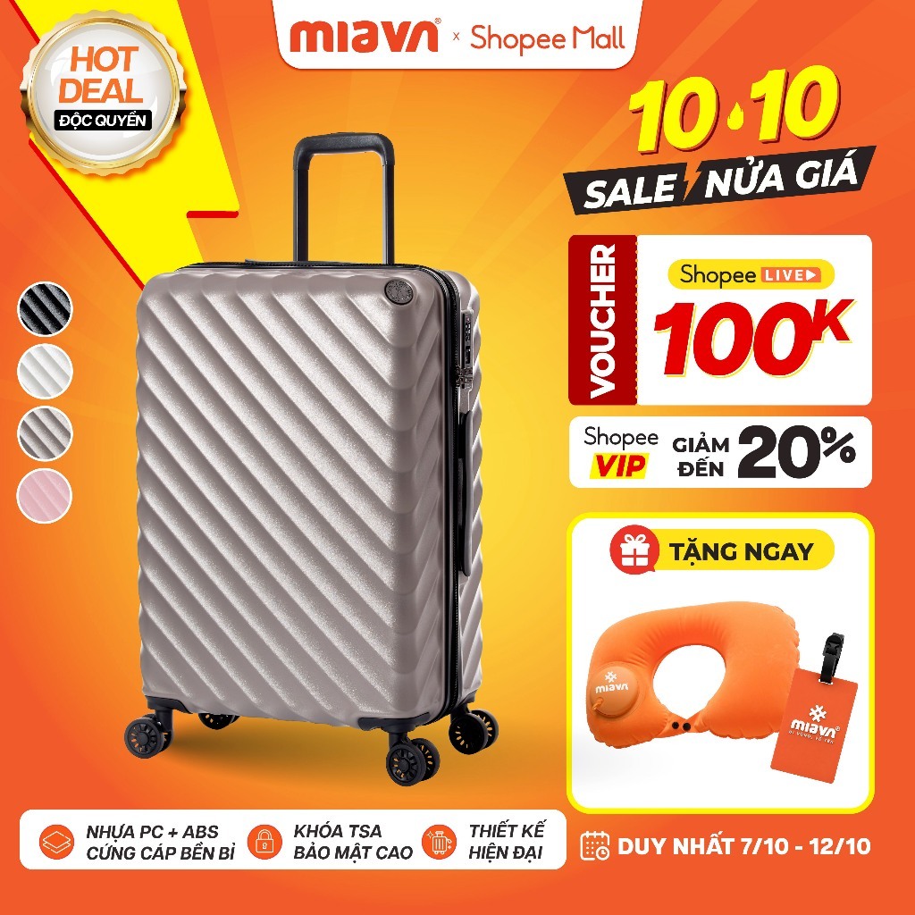 [🌟DEAL XỊN] Vali Kéo MIAvn Du Lịch Larita WENY - Size 22/24/28 Inch, Nhựa PC/ABS Cứng Cáp Bền Bỉ, Bảo Hành Trọn Đời