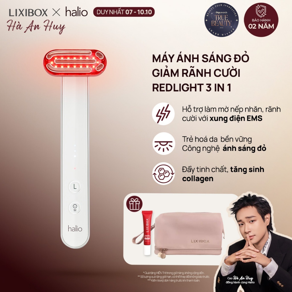 Máy Ánh Sáng Đỏ Giúp Trẻ Hoá Da Halio Red Light Therapy Device 3 in 1