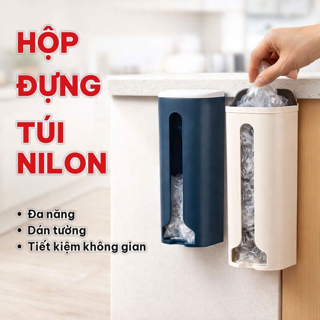 Hộp Đựng Túi Nilon Treo Tường, Hộp Đựng Túi Rác Bằng Nhựa Dán Cửa Tủ Nhà Bếp, Tiết Kiệm Không Gian, Gọn Gàng