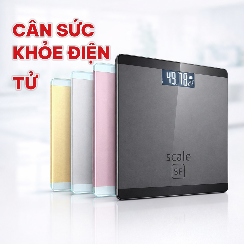 Cân Sức Khỏe Điện Tử 150kg, Cân Điện Tử Gia Đình Kính Cường Lực, Màn Hình LCD Rõ Nét, Thiết Kế Gọn Nhẹ