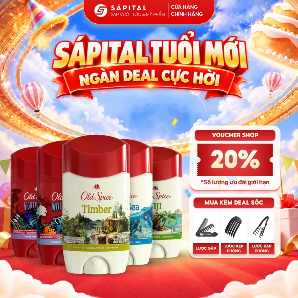 [TOP BÁN CHẠY] Lăn Old Spice Chính Hãng - Đủ mùi hương, Lưu hương tới 24h, Phù hợp cả nam & nữ