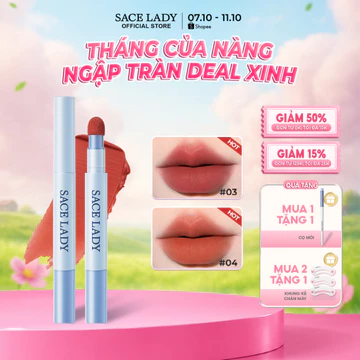 Son Kem Lì SACE LADY Mềm Mịn Sắc Tố Cao Kết Son Môi 1.7g