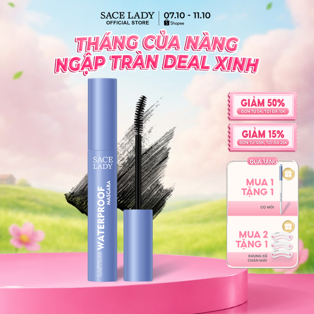 Mascara SACE LADY Chống Nước Chống Nhòe Chuyên 6g