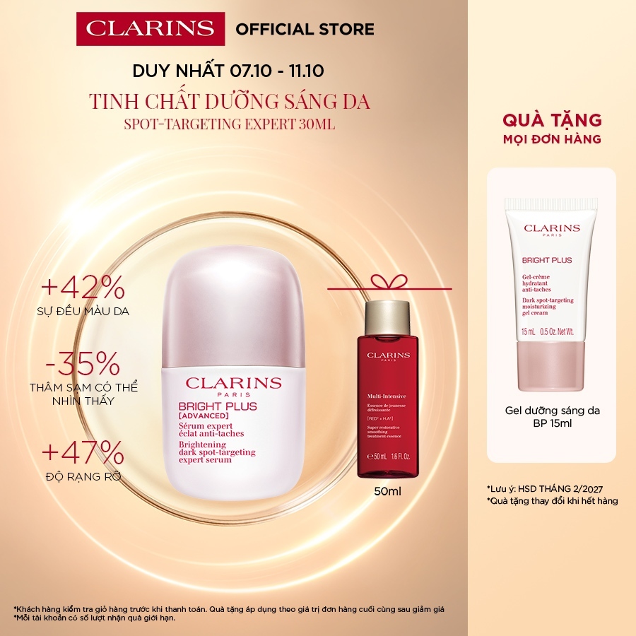 Tinh Chất Dưỡng Sáng Da Clarins Bright Plus [Advanced] Brightening Dark Spot-Targeting Expert Serum 30ml