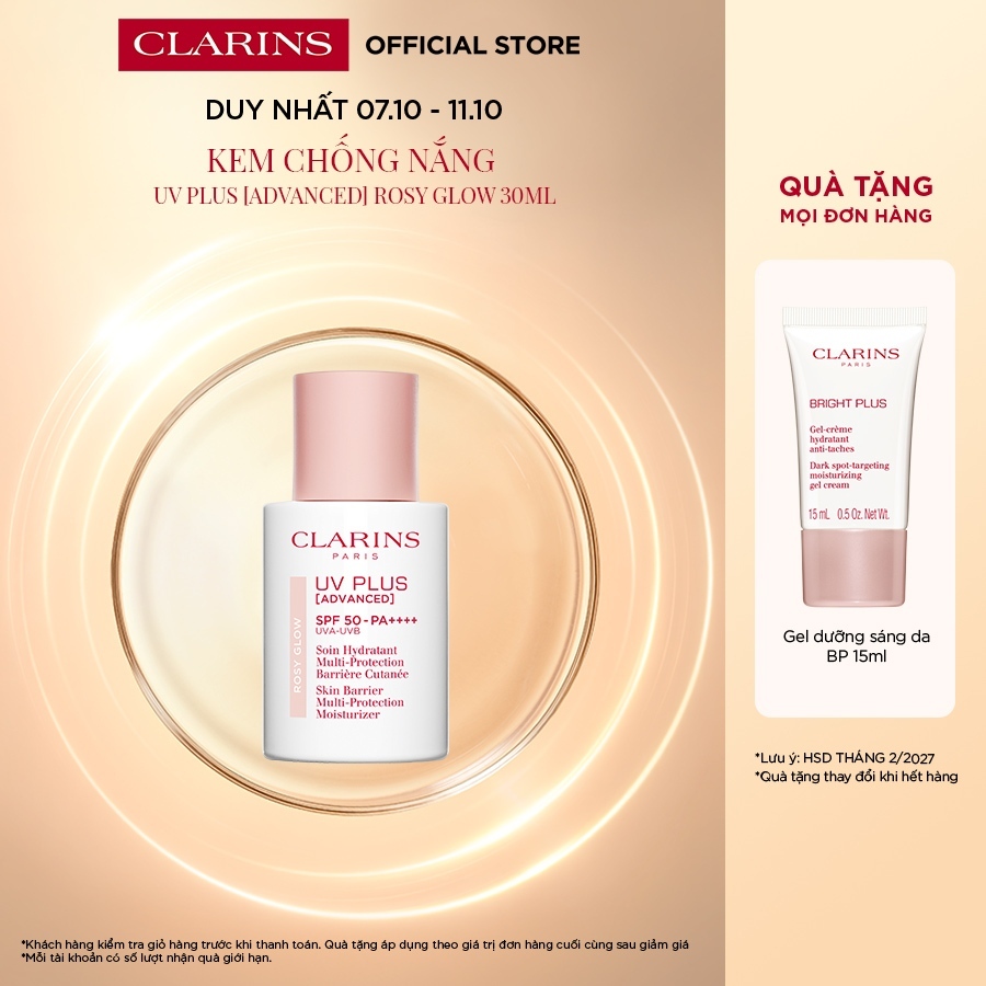 Kem Chống Nắng Clarins Uv Plus  [Advanced] Spf50/Pa++++ Uva-Uvb Day Screen Multi-Protection 30ml