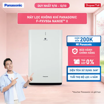 Máy lọc không khí Panasonic F-PXV50A nanoe™ X - Bộ lọc HEPA- Hàng chính hãng