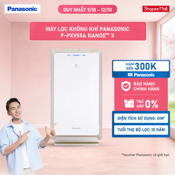 Máy lọc không khí Panasonic F-PXV55A nanoe™ X - Bộ lọc HEPA - Hàng chính hãng