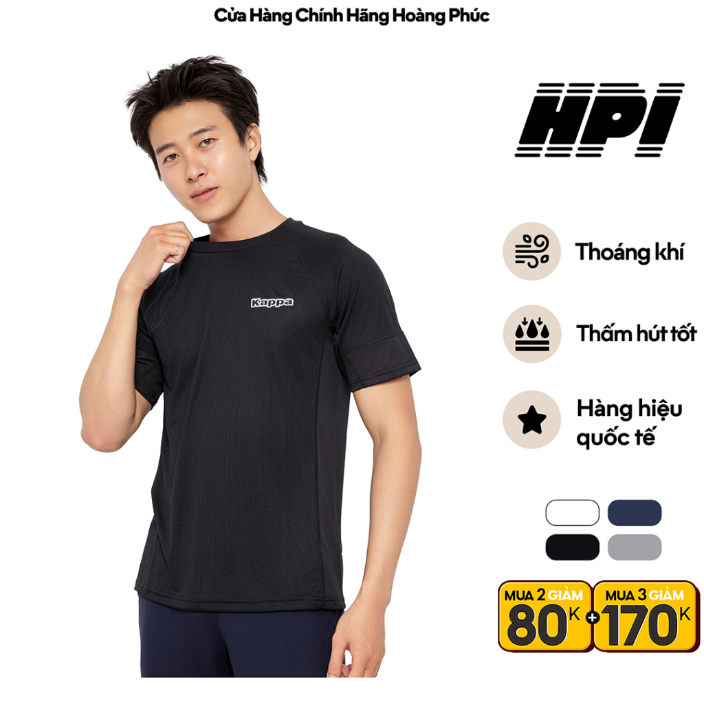 [Mới] Áo Thun Tay Ngắn Nam Kappa Light Performance, Kháng Khuẩn, Thấm Hút Tốt Và Thoáng Khí 372L4GW