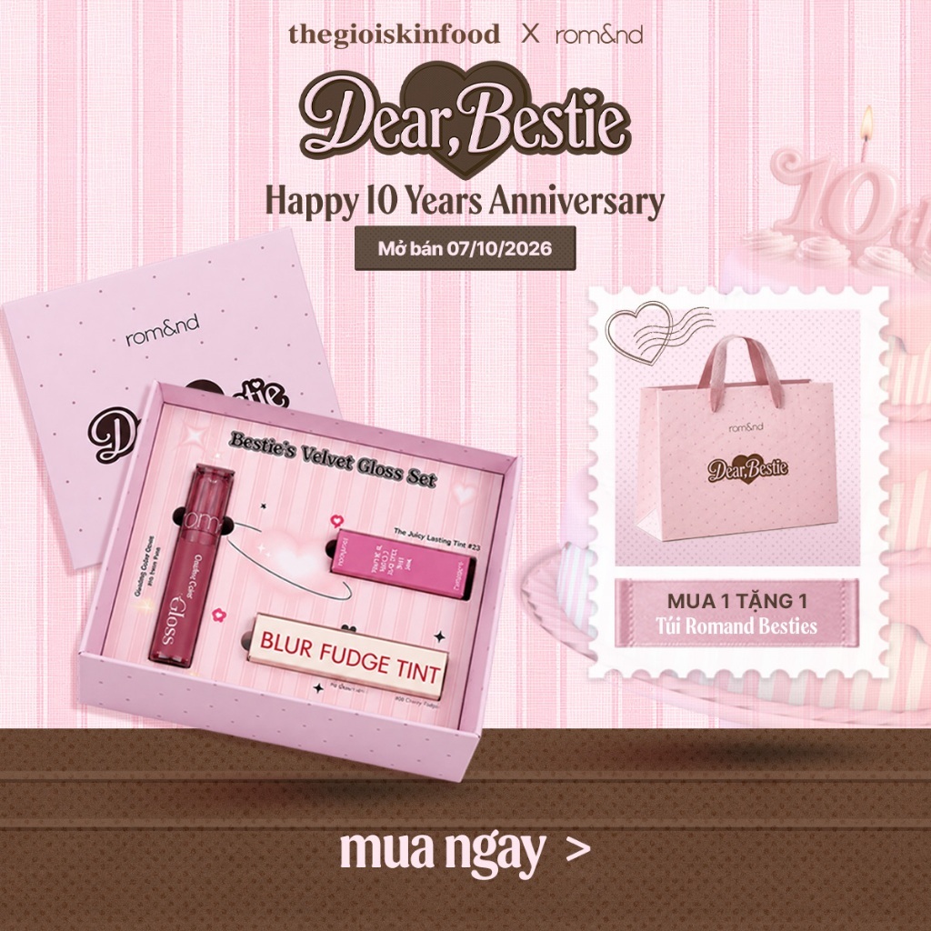 Hộp quà mỹ phẩm trang điểm Romand Dear Bestie's Makeup Set thegioiskinfood