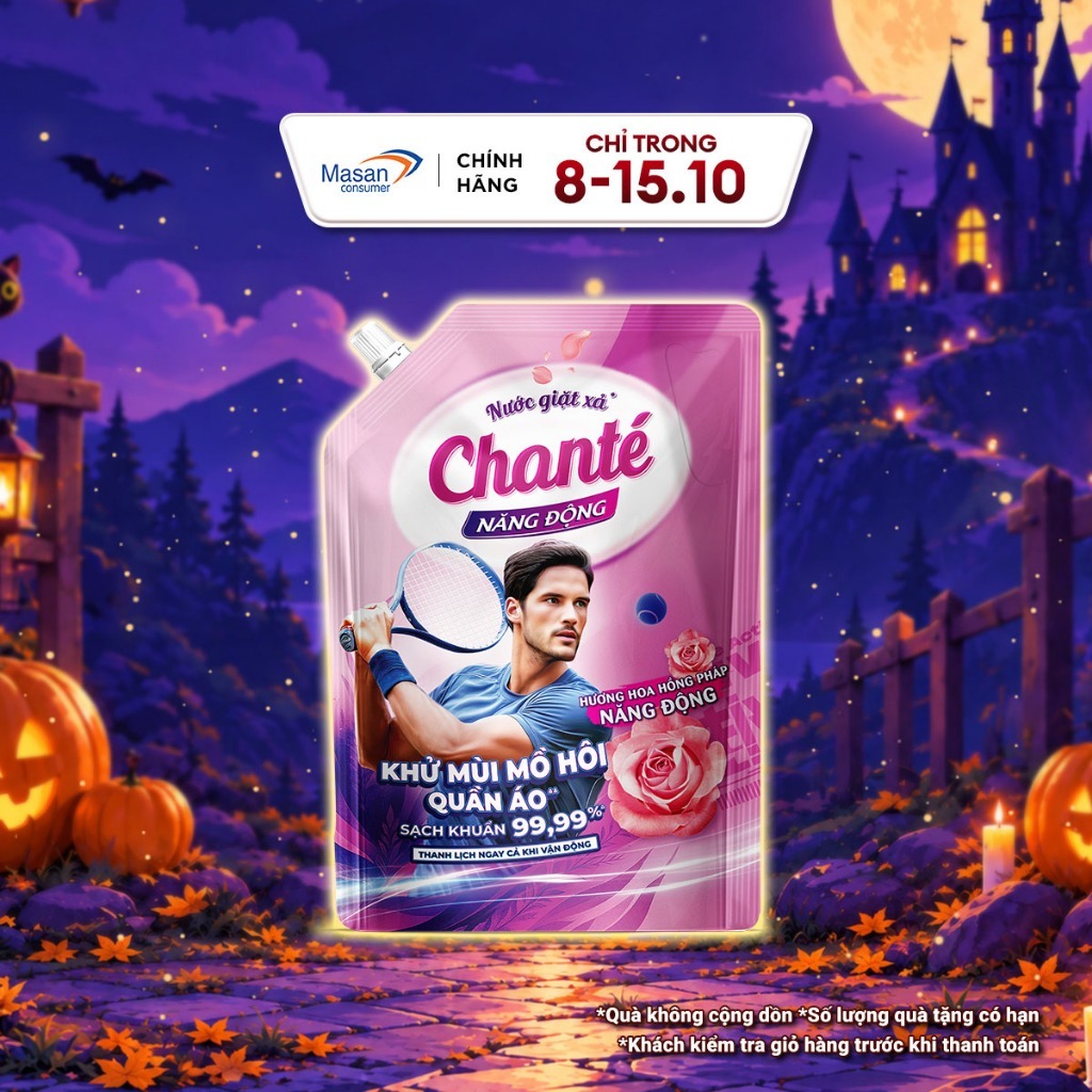 Nước giặt xả Chanté Active cao cấp 8 trong 1 túi x 3.2kg