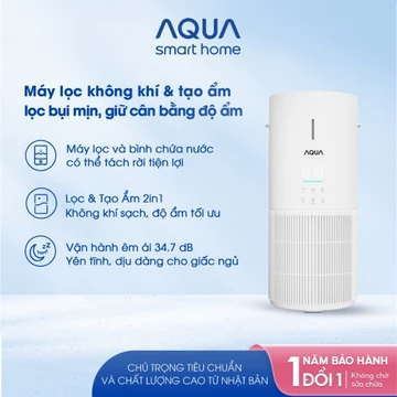 [KOL] Máy lọc không khí & tạo ẩm AQUA KJ300F làm sạch không khí 36m2, lọc bụi mịn hiệu quả - BH 12 tháng