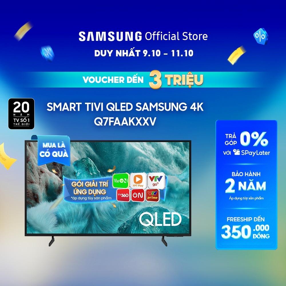 Smart Tivi Samsung QLED Q7F 4K Samsung Vision AI Smart TV (2025) - Miễn phí lắp đặt | BigBuy360 - bigbuy360.vn