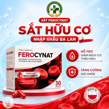 Viên uống Sắt hữu cơ Ferocynat - Bổ sung Sắt hữu cơ cho Bà bầu và Mẹ sau sinh, Người thiếu máu