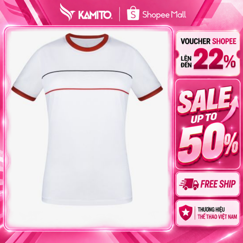 Áo Tshirt Pickleball Kamito Trình Nữ 1, Áo thể thao Nữ, Áo thun nữ Pickleball, Thoáng khí