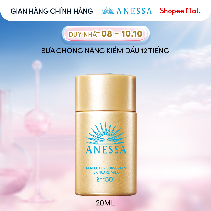 Sữa chống nắng dưỡng da kiềm dầu bảo vệ hoàn hảo Anessa Gold Milk SPF50+ PA++++ 20ml