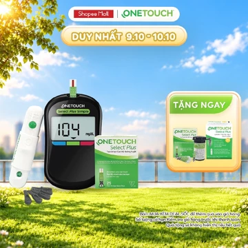 [BẢO HÀNH CHÍNH HÃNG 5 NĂM] Bộ máy đo đường huyết OneTouch Select Plus Simple
