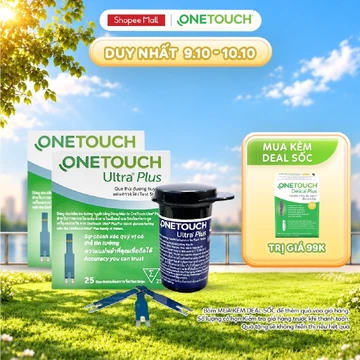 Combo 2 Que Thử Đường Huyết OneTouch Ultra Plus B/25
