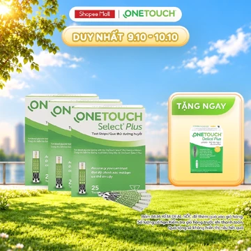 Combo 3 Que Thử Đường Huyết OneTouch Select Plus B/25