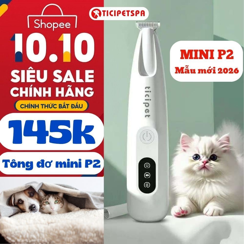 Tông Đơ Mini Cắt Lông Bàn Chân, Tỉa Lông Mắt, Lông Đuôi Cho Chó Mèo, Tông Đơ Cắt Tỉa Lông Chó Mèo Mẫu Mới 2026 TICIPET