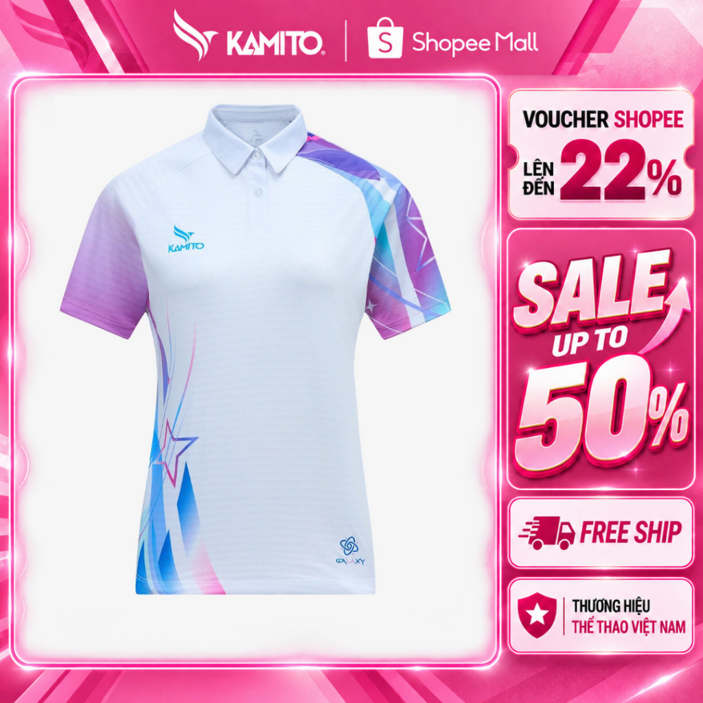 Áo polo nữ Kamito Galaxy 2, Áo Thể Thao Nữ, Thoáng Khí